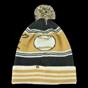 Billy Reid Baseball Beanie Knit Hat With Pom Pom